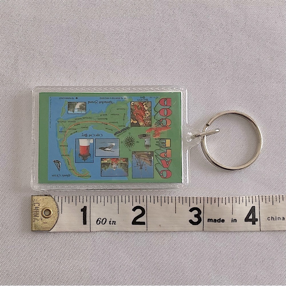 ⭐️ Vintage Map Of Cape Cod Keychain Acrylic Multicolored - Picture 4 of 5
